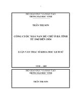 Công cuộc xoá mù chữ ở hà tĩnh từ 1945 đến 1954