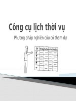 Sử dụng công cụ LỊCH THỜI vụ trong phương pháp đánh giá nhanh cộng đồng 