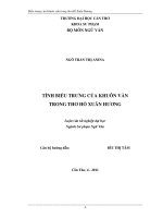 Tính biểu trưng của khuôn vần trong thơ hồ xuân hương