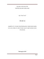 Nghiên cứu về một số mô hình phát triển phần mềm của các công ty lớn ở việt nam và một số bài toán ứng dụng