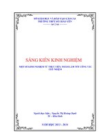SKKN  một số kinh nghiệm từ thực tiễn nhằm làm tốt công tác chủ nhiệm 