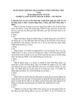 Đề thi nghiệp vụ tín dụng khách hàng doanh nghiệp vietinbank tháng 5 năm 2010