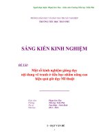 skkn một số kinh nghiệm giảng dạy nội dung vẽ tranh ở tiểu học nhằm nâng cao  hiệu quả giờ dạy mĩ thuật 