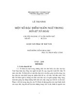 Một số đặc điểm ngôn ngữ trong hồi kí tô hoài