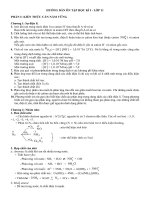 HƯỚNG DẪN ÔN TẬP MÔN HÓA HỌC KÌ I  LỚP 11