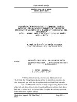 Nghiên cứu định lượng CADIMIN (II), chì (II), đồng (II), MANGAN (II) trong nước thải các phòng thí nghiệm của đại học vi