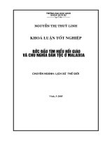 Bước đầu tìm hiểu hồi giáo và chủ nghĩa dân tộc ở malaixia
