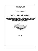 Nghiên cứu ứng dụng một số bài tập bổ trợ nhằm phát triển khả năng mềm dẻo   khéo léo cho nữ sinh viên k44 mầm non trong