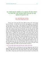 Xu thế phát triển của kinh tế tri thức và những tác động đối với quan hệ kinh tế quốc tế (nguyễn đức hùng) 