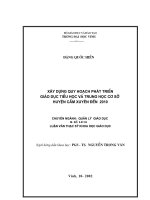 Xây dựng quy hoạch phát triển giáo dục tiểu học và trung học cơ sở huyện cẩm xuyên   hà tĩnh đến 2010