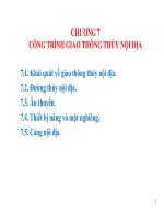 CHƯƠNG 7  CÔNG TRÌNH GIAO THÔNG THỦY NỘI ĐỊA