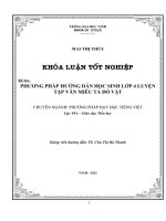Phương pháp hướng dẫn học sinh lớp 4 luyện tập văn miêu tả đồ vật