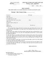 Mẫu cam kết khi đi đào tạo nước ngoài - Dành cho sinh viên