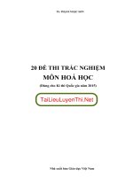 bộ đề thi chọn lọc năm 2015 bám sát chuẩn kiến thức môn hóa