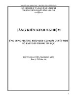 SKKN áp dụng phương pháp QHĐ để giải quyết các bài toán tối ưu trong tin học  