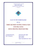 Thiết kế phân xưởng tinh luyện cồn pha xăng bằng phương pháp hấp phụ