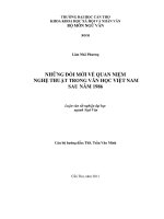Những đổi mới về quan niệm nghệ thuật trong văn học việt nam sau năm 1986