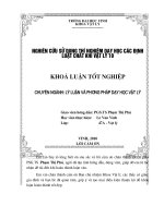 Nghiên cứu sử dụng thí nghiệm dạy học các định luật chất khí vật lý 10