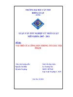 Vai trò của công dân trong việc tố giác tội phạm