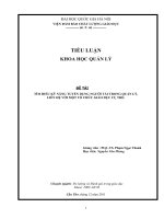 tìm hiểu kỹ năng tuyển dụng người tài trong quản lý, liên hệ với một tổ chức giáo dục cụ thể