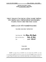 Thực trạng ứng dụng công nghệ thông tin trong quá trình hình thành biểu tượng toán cho trẻ mẫu giáo