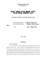 Giá trị văn học của nam ông mộng lục