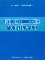 Luyện thi chứng chỉ b môn tiếng anh 