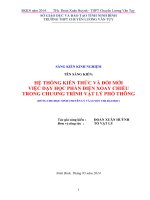 skkn hệ thống kiến thức và đổi mới việc dạy học phần điện xoay chiều trong chương trình vật lý trung học phổ thông 