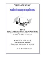 SKKN  hướng dẫn học sinh trường THPT số III bảo yên pha chế thuốc thảo mộc trong sản xuất rau an toàn ở xã nghĩa đô bảo yên lào cai 