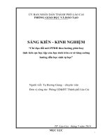 SKKN  chỉ đạo đổi mới PPDH theo hướng phát  huy tính tích cực học tập của học sinh trên cơ sở tăng cường 
