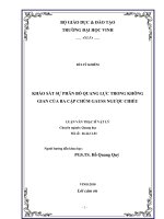 Khảo sát sự phân bố quang lực trong không gian của ba cặp chùm GAUSS ngược chiều