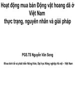 Hoạt động mua bán động vật hoang dã ở việt nam