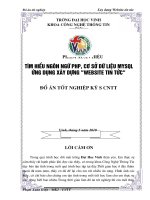 Tìm hiểu ngôn ngữ PHP, cơ sở dữ liệu MYSQL ứng dụng xây dựng website tin tức