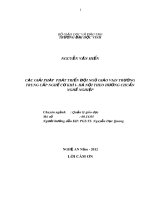 Các giải pháp phát triển đội ngũ giáo viên trường trung cấp nghề cơ khí i   hà nội theo hướng chuẩn nghề nghiệp  luận vă