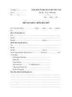 Biên bản điều chỉnh hóa đơn