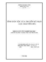 Tính chất dân tộc của truyền kì mạn lục (nguyễn dữ)