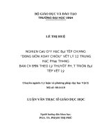 Nghiên cứu dạy học bài tập chương  dòng điện xoay chiều  vật lí trung học phổ thông ban cơ bản theo lý thuyết phát triển