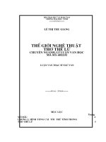 Thế giới nghệ thuật thơ thế lữ