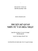 Truyện kể genji nhìn từ văn hóa nhật  luận văn thạc sĩ ngữ văn