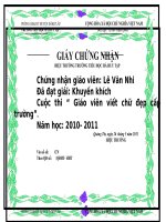 MẪU GIẤY CHỨNG NHẬN GV VIẾT CHỮ ĐẸP