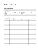 Mẫu sổ ghi chép bán hàng - Sales Follow-Up