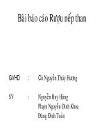 báo cáo công nghệ sản xuất rượu nếp than