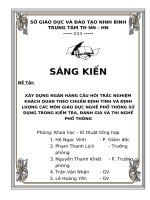 skkn xây dựng ngân hàng câu hỏi trắc nghiệm khách quan theo chuẩn định tính và định lượng các môn giáo dục nghề phổ thông sử dụng trong kiểm tra, đánh giá và thi nghề phổ thông 