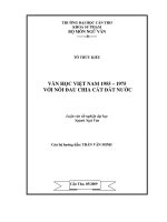 Văn học việt nam 1955 1975 với nổi đau chia cắt đất nước