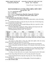 BẢN TỰ ĐÁNH GIÁ CÔNG CHỨC, VIÊN CHỨC