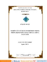 Nghiên cứu sử dụng interferon trong phòng bệnh newcastle cho gà từ 5 đến 9 tuần tuổi