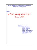 CÔNG NGHỆ SẢN XUẤT DẦU CÁM