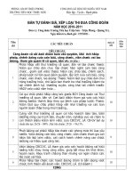 BẢN TỰ ĐÁNH GIÁ, XẾP LOẠI THI ĐUA CÔNG ĐOÀN NĂM HỌC 2010 2011