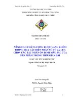 Nâng cao chất lượng rượu vang khóm thông qua các biện pháp xử lý và lựa chọn các tác nhân ổn định màu sắc sản phẩm