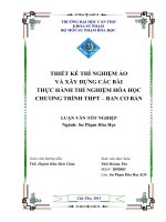 Điều chế biodiesel từ mỡ cá basa bằng phương pháp nhiệt   xúc tác axit